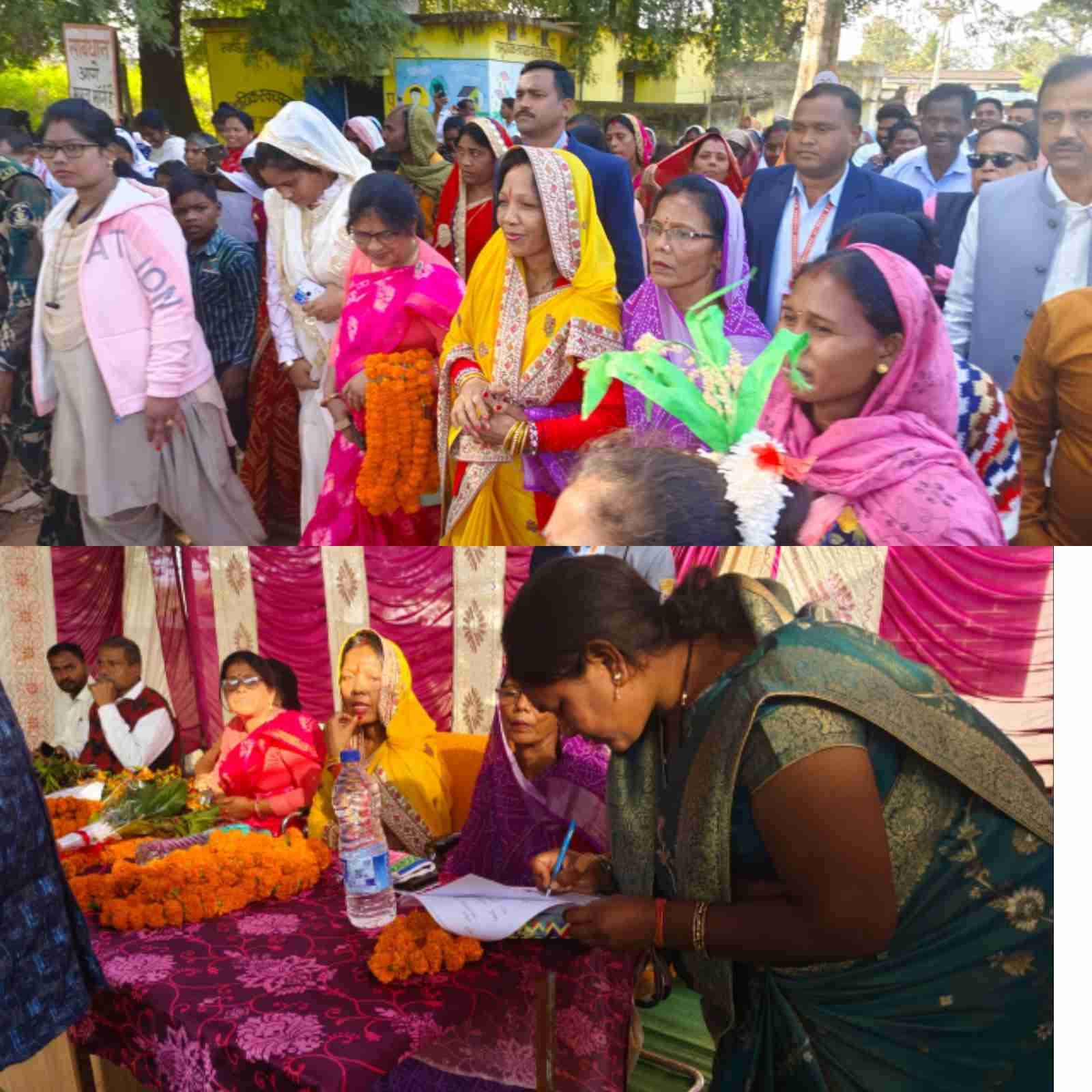 *कांग्रेस सरकार मे प्रशासनिक आतंक का शिकार हुई महिला सरपंच को चार साल बाद मिला न्याय, झूम उठा पूरा पंचायत मेडम सीएम ने सम्मान के साथ कराया दोबारा ताजपोशी* 1 1702972440403